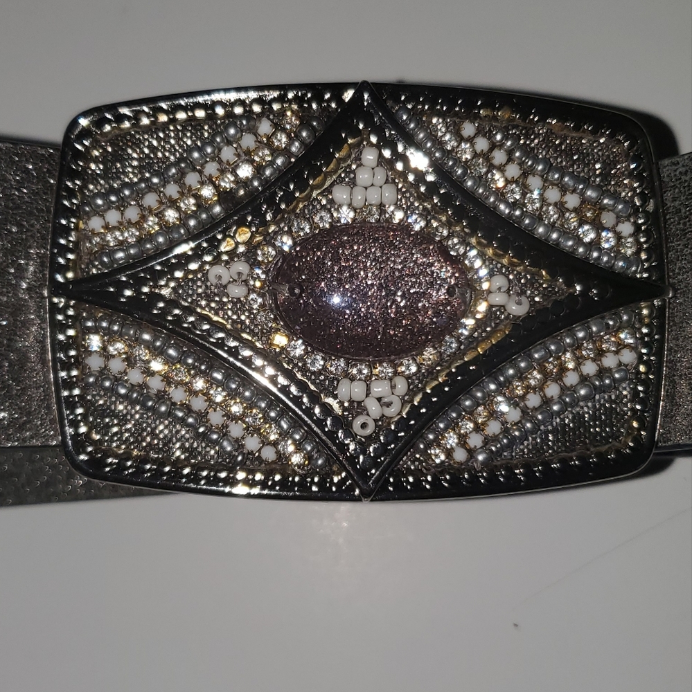 Chico Womens S Metallic Leather Belt